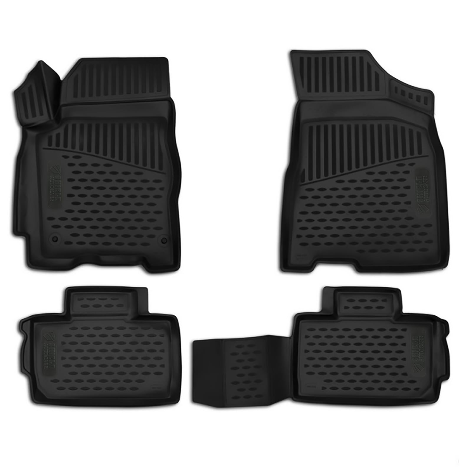 3D Rubber Tray Floor Mats Tailored for Nissan Qashqai 2014->ON | Shield