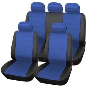 Shield Autocare MIL14PC-SNGL Milan 14pcs Full Car Set 7 Seater PVC/Leather with 2mm Foam with 7 Single Seat Covers 